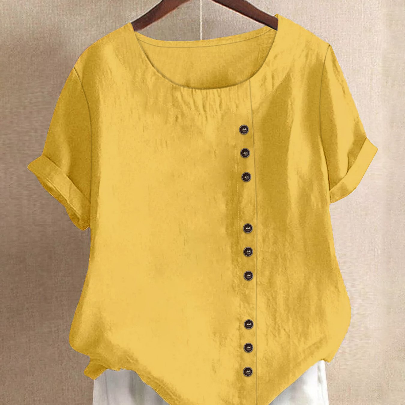 Claire | Relaxed Button Detail Blouse