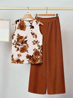 Jasmine | Vintage Brown Floral Set