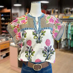 ELOUISA™ - Soft Vintage Mixed Floral Top