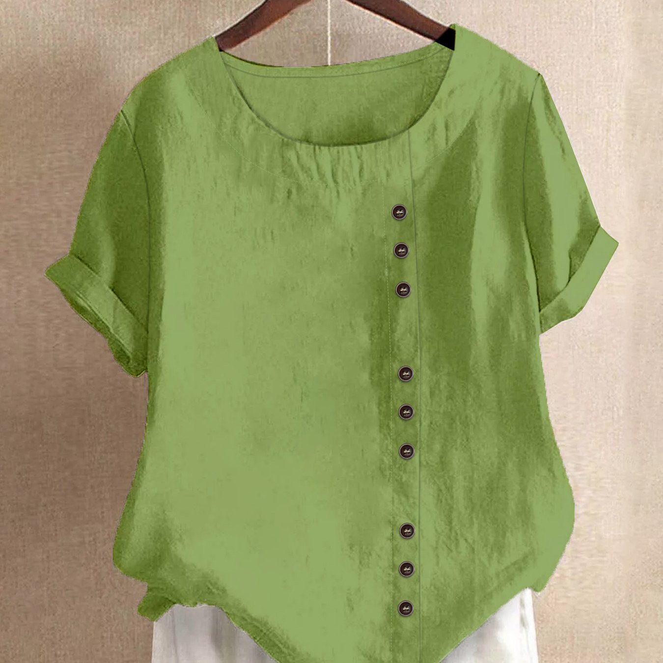 Claire | Relaxed Button Detail Blouse