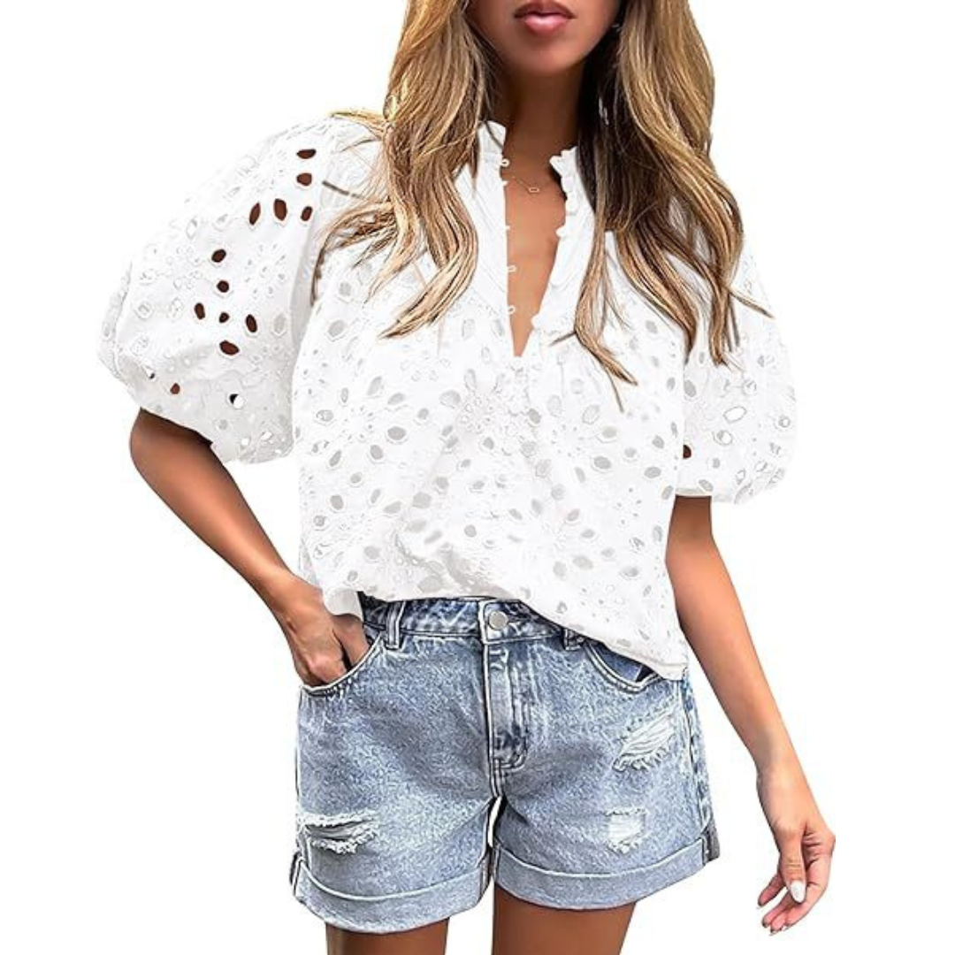 MAYUMI™ – Elegant Chic Puff Sleeve Long Sleeve Top