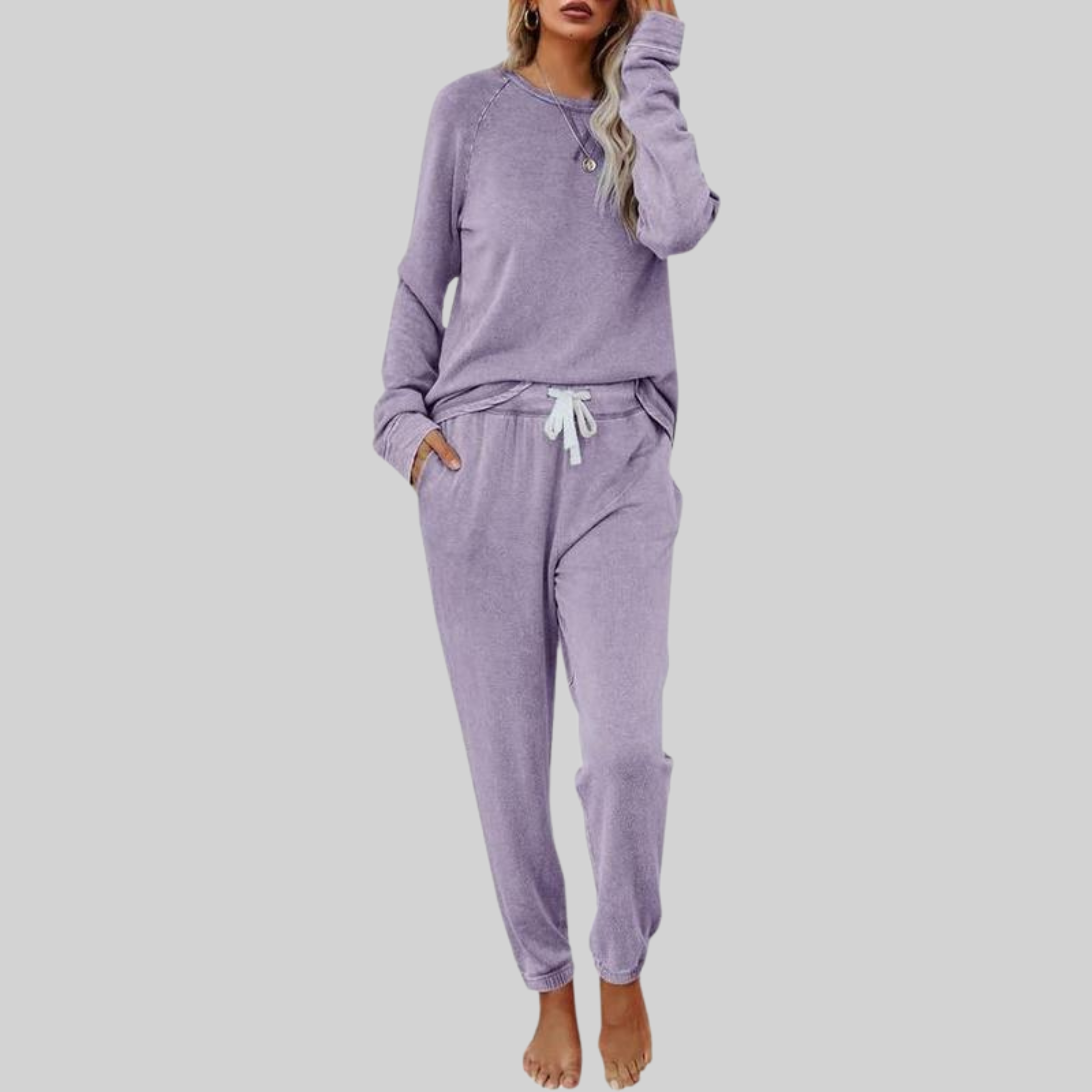 Jocelyn™ - Casual Long Sleeve and Sweatpants Set