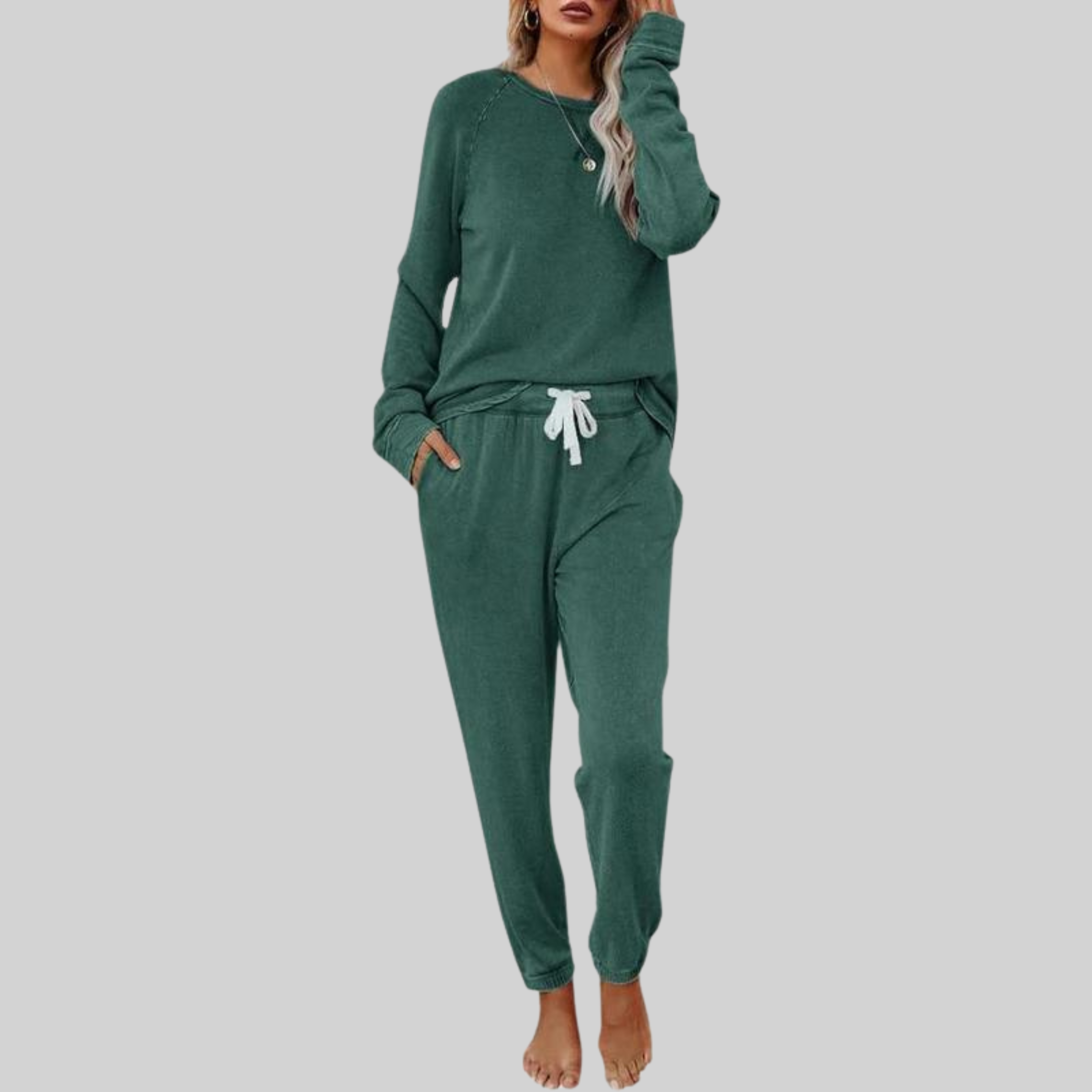Jocelyn™ - Casual Long Sleeve and Sweatpants Set