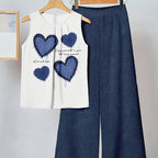 Vanessa | Minimalist Heart Two-Piece Set