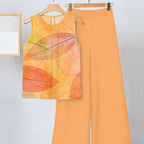 Amber | Leaf Print Two-Piece Set