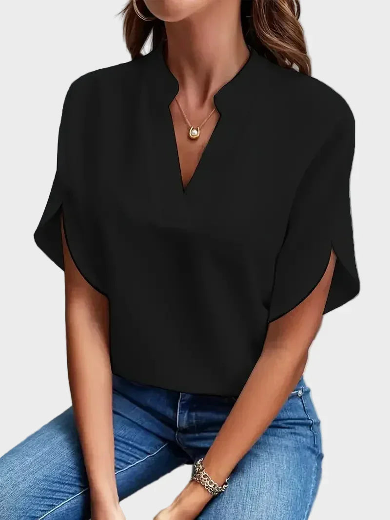 Vivienne | V-Neck Flowing Blouse