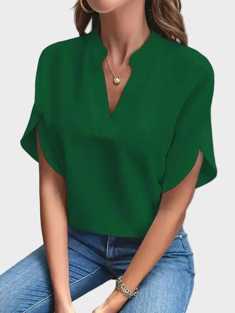Vivienne | V-Neck Flowing Blouse