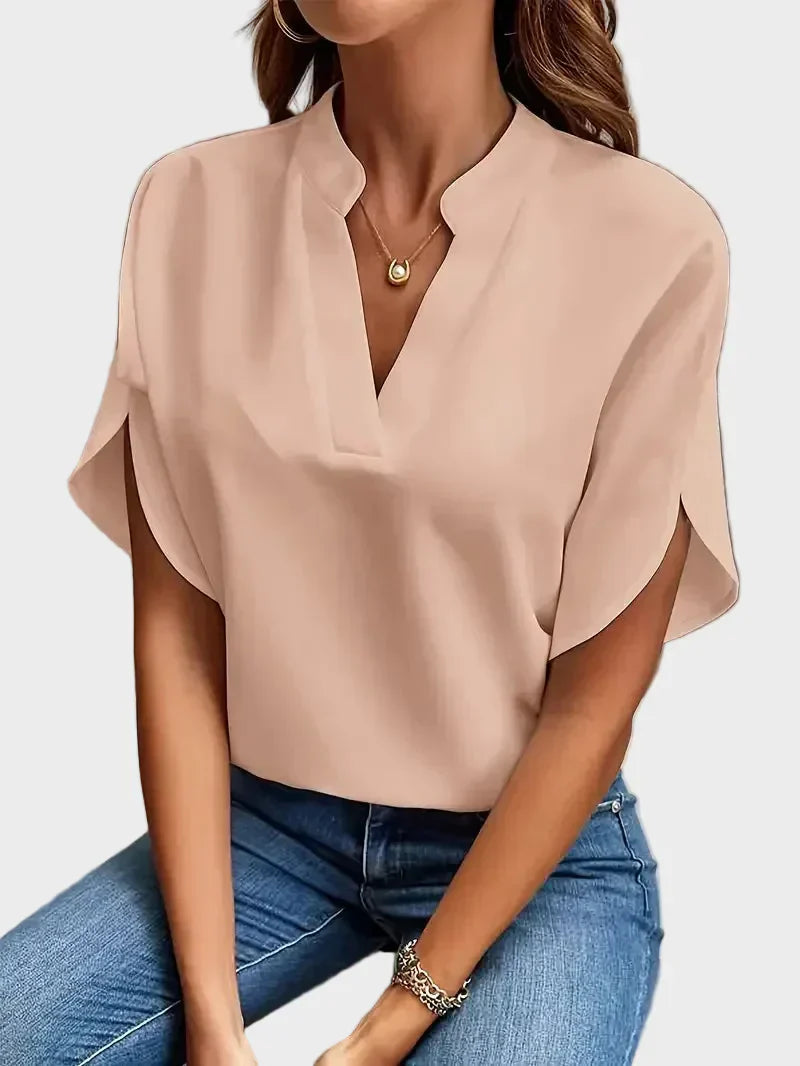 Vivienne | V-Neck Flowing Blouse
