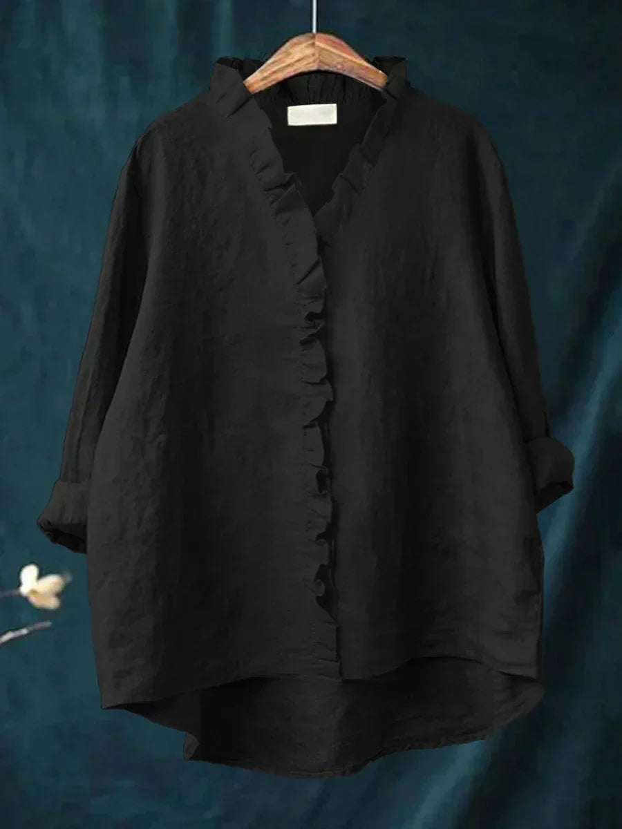 Geraldine | Ruffle Collar Shirt