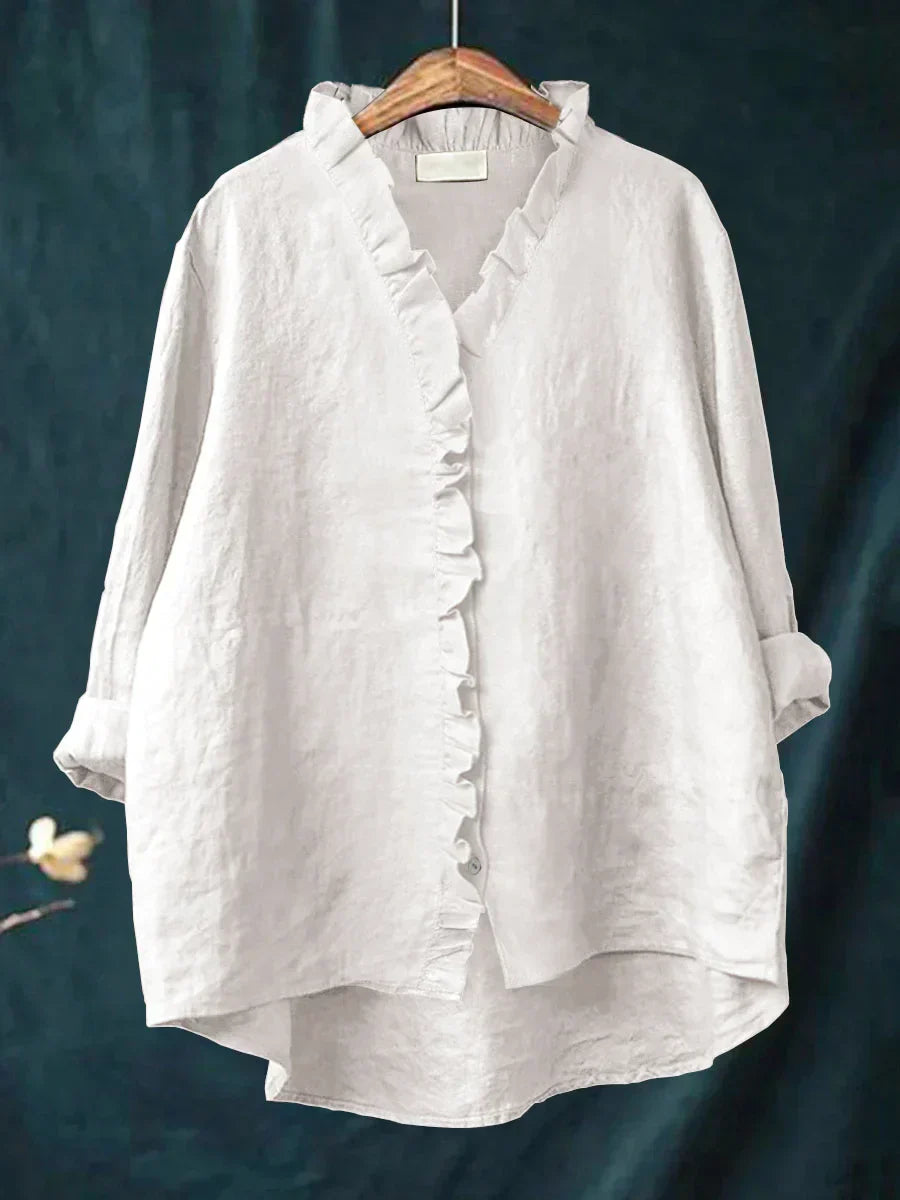 Geraldine | Ruffle Collar Shirt